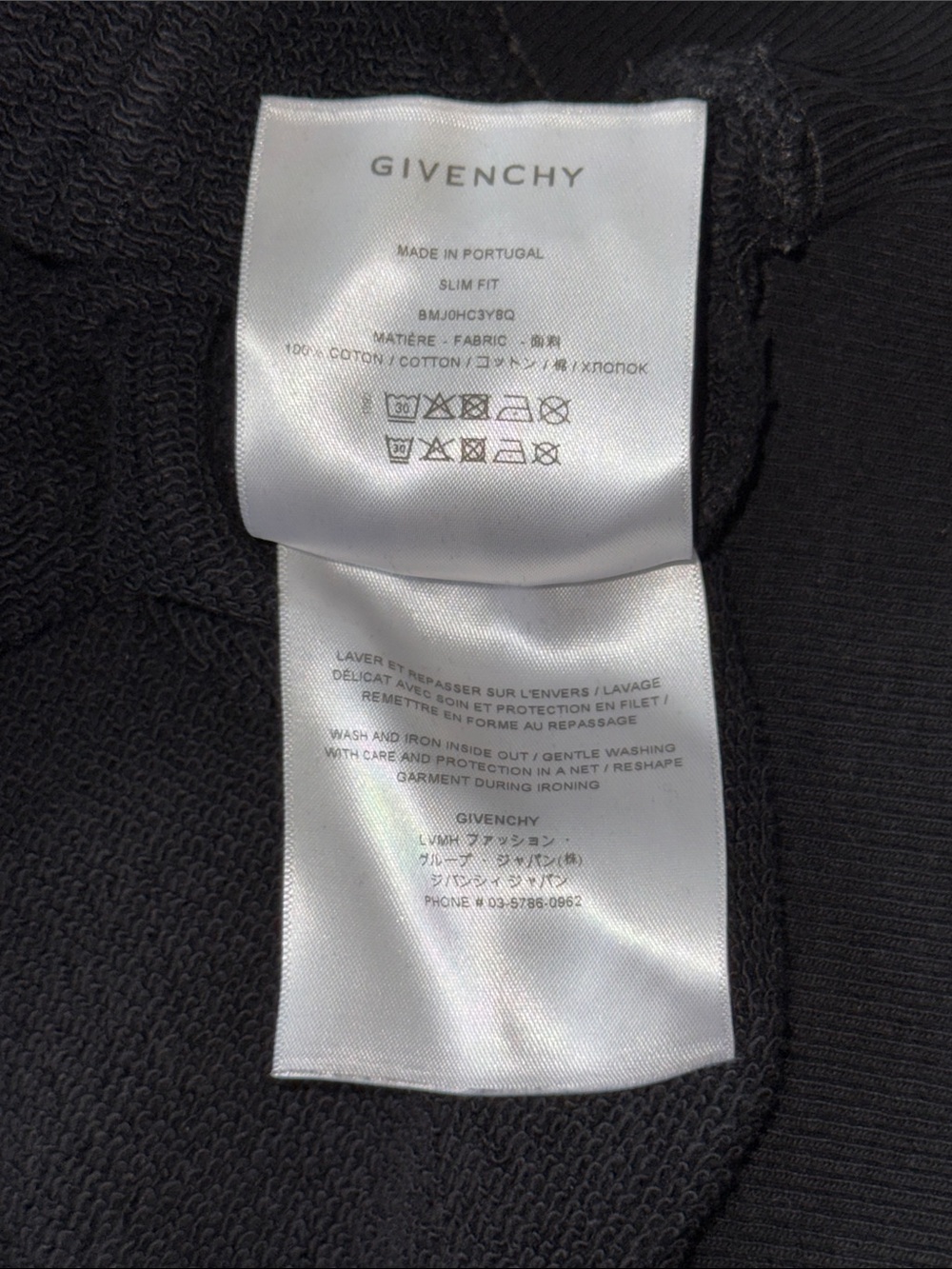 Givenchy Paris Varsity Logo Pullover Hoodie Black Size Medium Made in Portugal - Picture 3 of 9